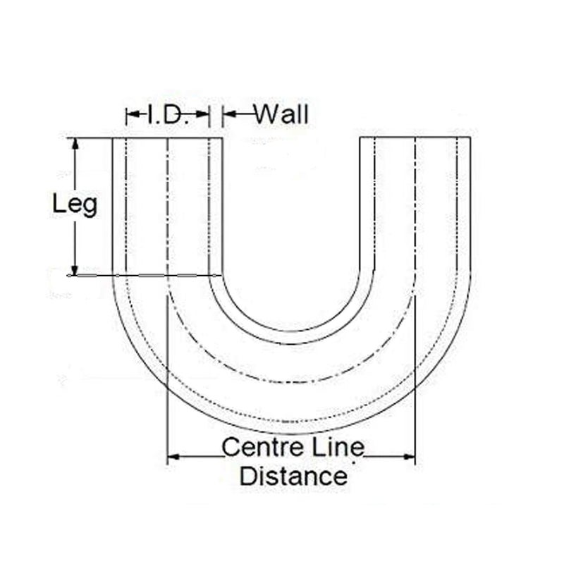 AC PERFORMANCE ID 3" (76mm) U Shape Hose, 180 Degree Elbow Coupler, Center to Center Distance 7.5" (190mm), Leg Length 9" (228mm), 3-Ply Reinforced, Automotive Pure Silicone Hose, Black - Image 5